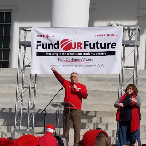 Virginia Teachers Go Red for Ed in Richmond