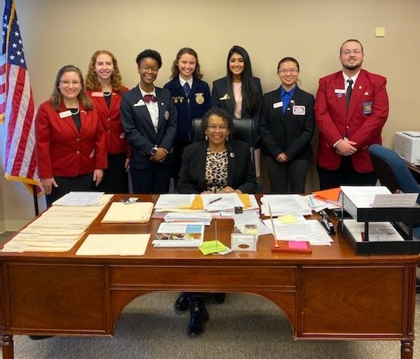 McKenzie Hurley traveled to the capital to advocate for Career and Technical Education.