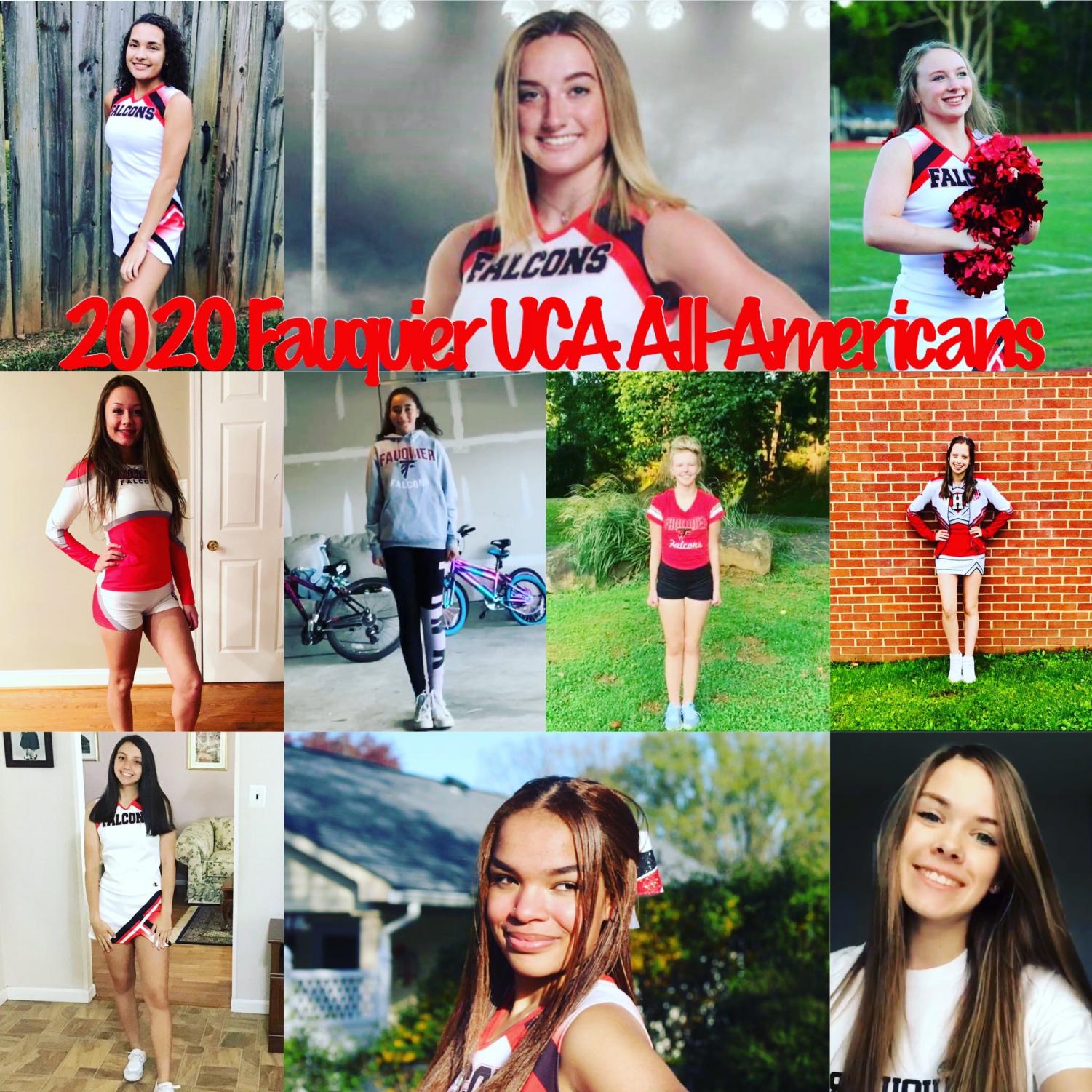 The chosen 10 FHS cheerleaders qualify for the UCA All American team