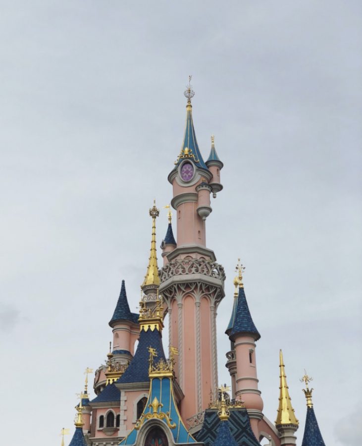 Disneyland castle in Paris, Chessy, France.