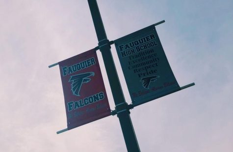 The signs hung in the parking lot define what it means to be a Fauquier Falcon.