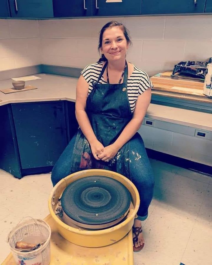 Working in a pottery studio, Sarah Ewing likes to devote time to art of all mediums.