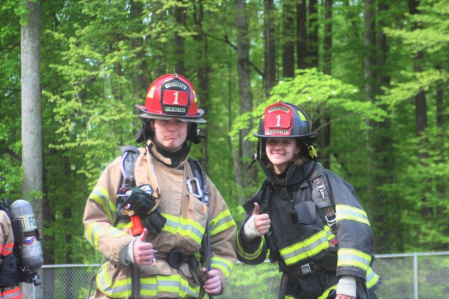 Brayden Cole (left) and Nicole Crabtree (right) are both apart of the Warrenton Volunteer Fire Department.