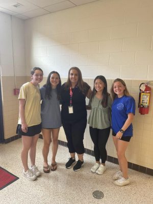 New NHS officers pose with faculty advisor Catherine Croft