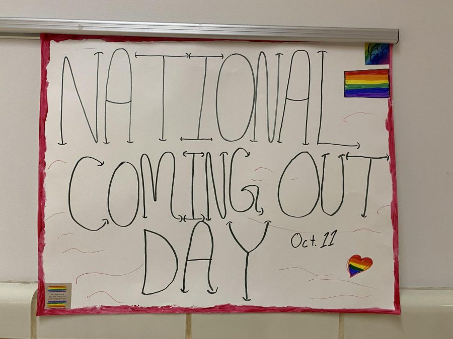 The+GSA+club+has+put+up+posters+around+the+school+to+celebrate+LGBTQ%2B+history+and+National+Coming+Out+day.