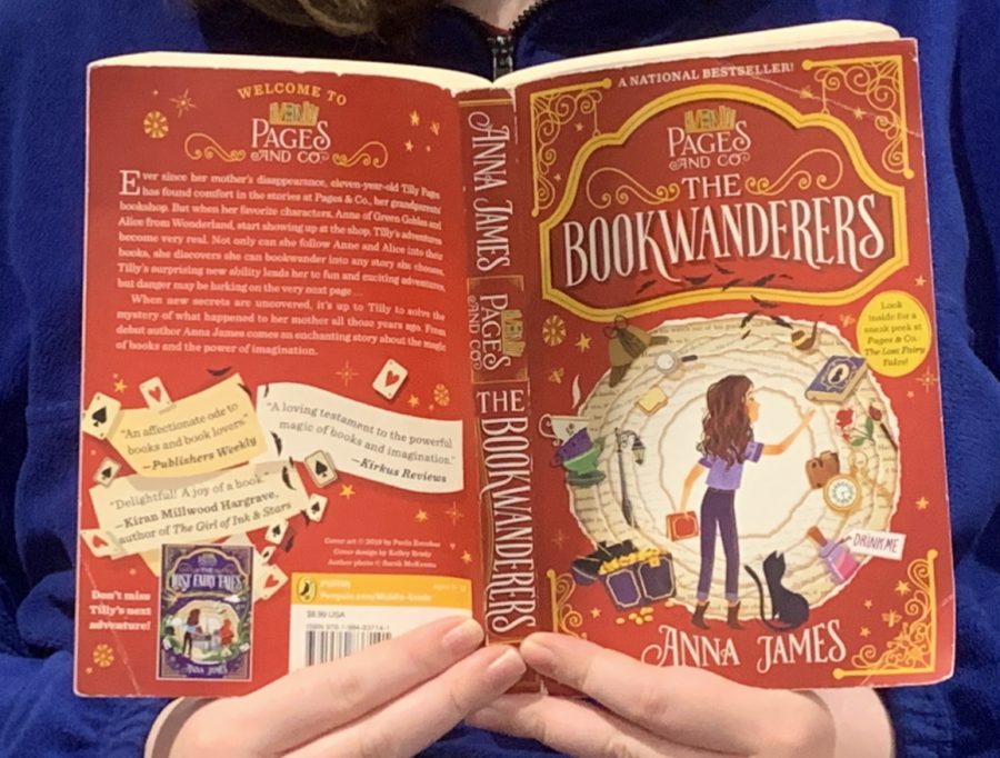 Pages and Co: The Bookwanderers cover from Puffin Books. The cover features Tilly Pages surrounded by book items.