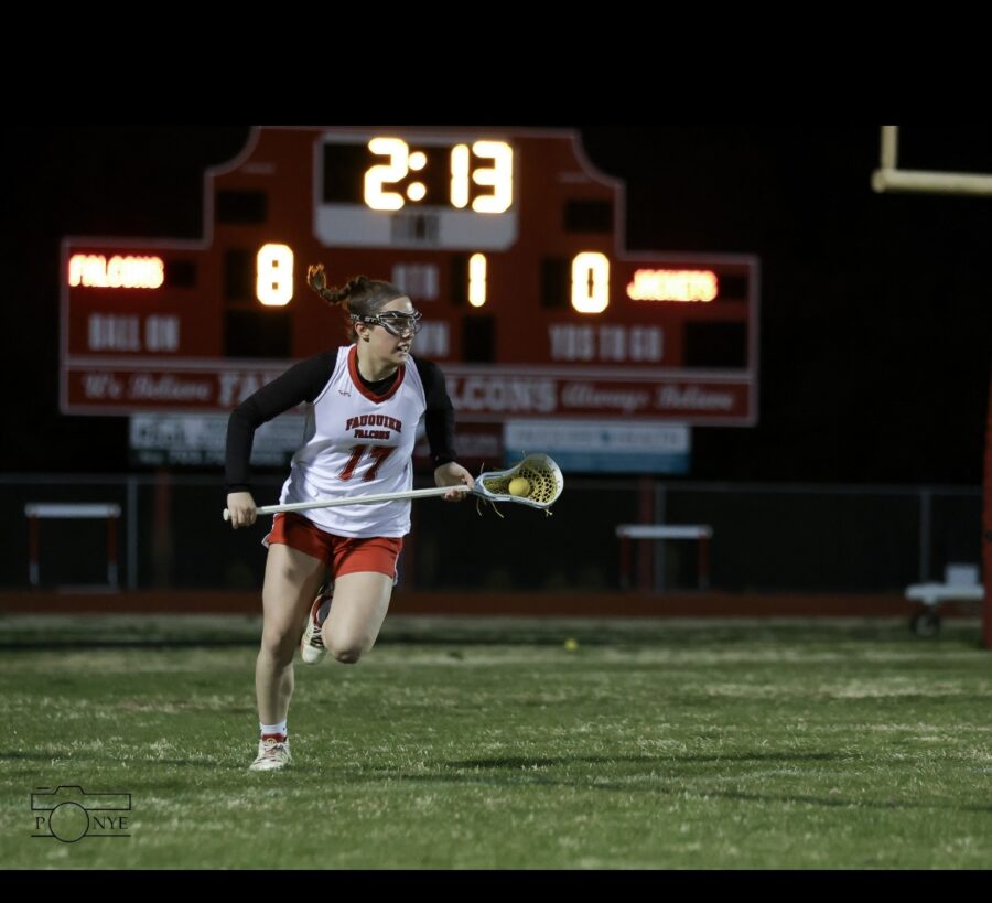 Autumn Frear is seen playing Lacrosse for FHS.