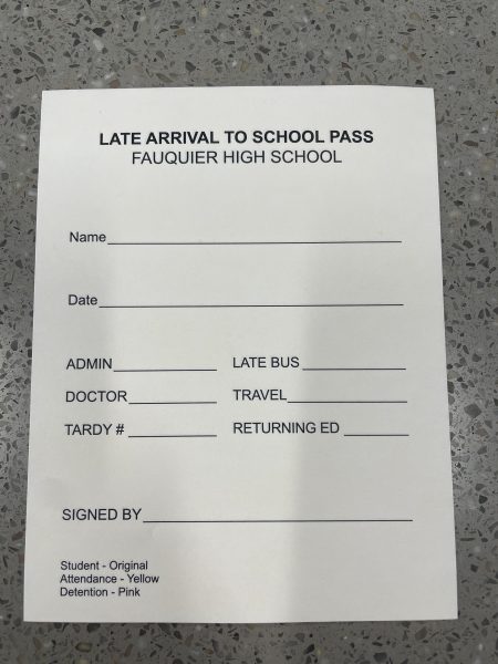 Students get tardy passes for late arrival.