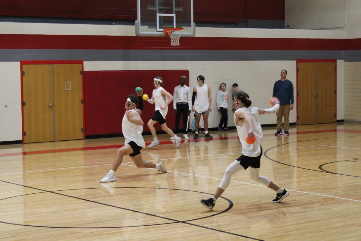 Players in a previous tournament throw dodgeballs.
