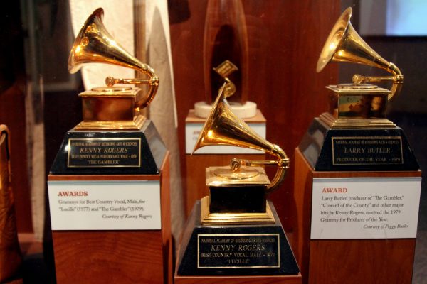 The iconic golden phonograph presented to Grammy winners in past years.