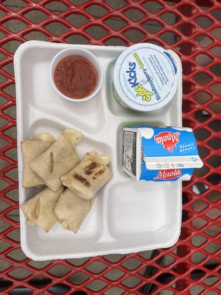 A typical school lunch at FHS that students enjoy.