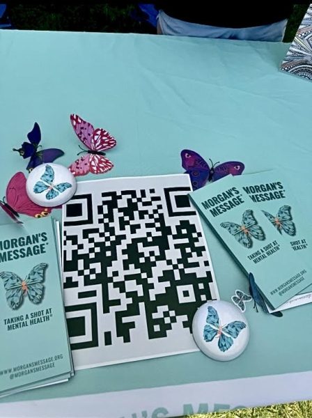 Morgan's Message displays a QR code for everyone to scan.