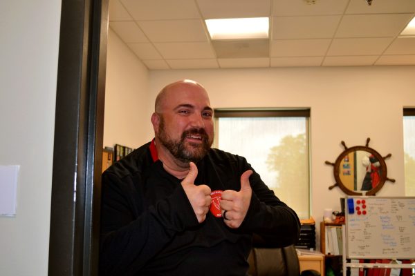 Principal David Ferguson showing his positivity with a bright smile.
