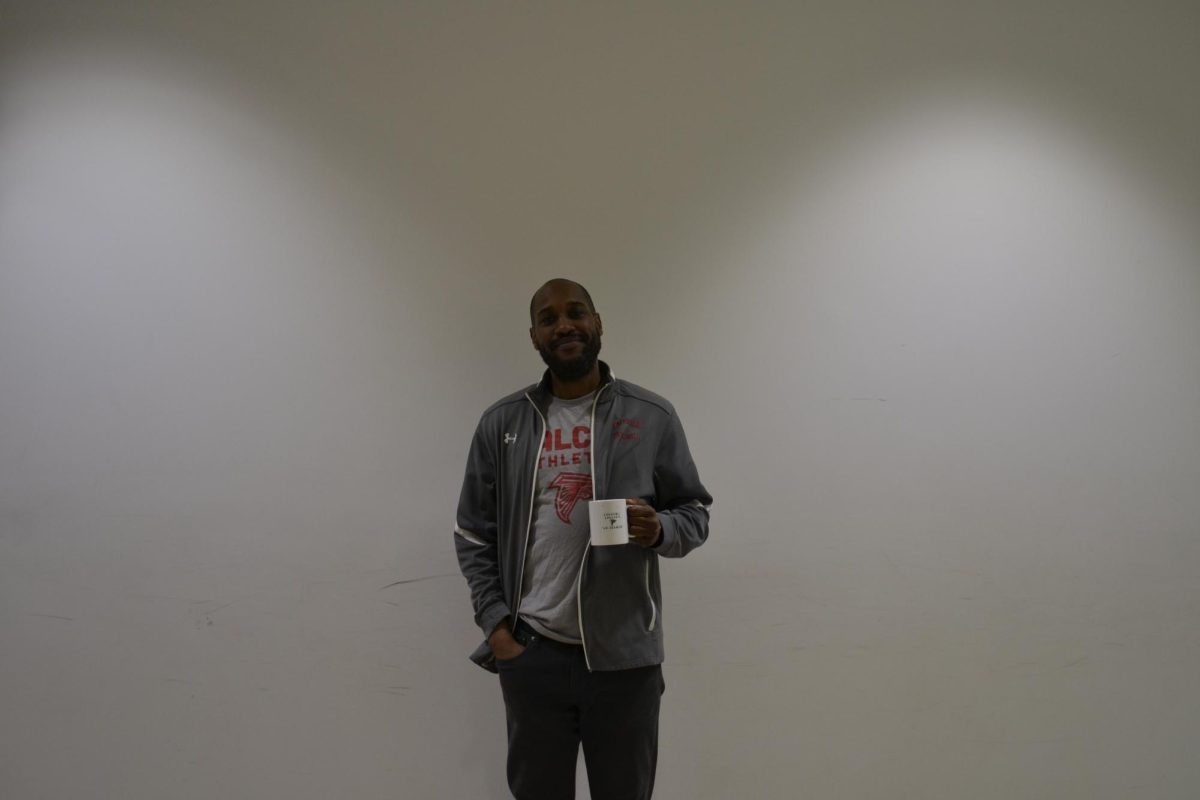 Charles Lewis gets ready to greet the day with a smile.