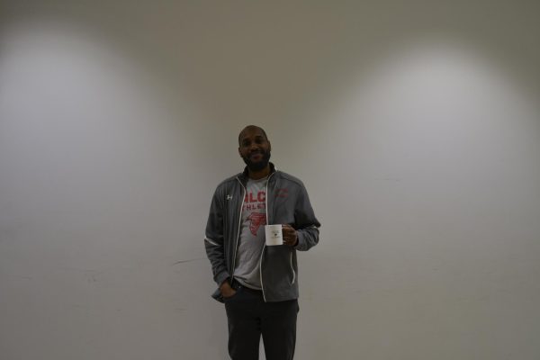 Charles Lewis gets ready to greet the day with a smile.