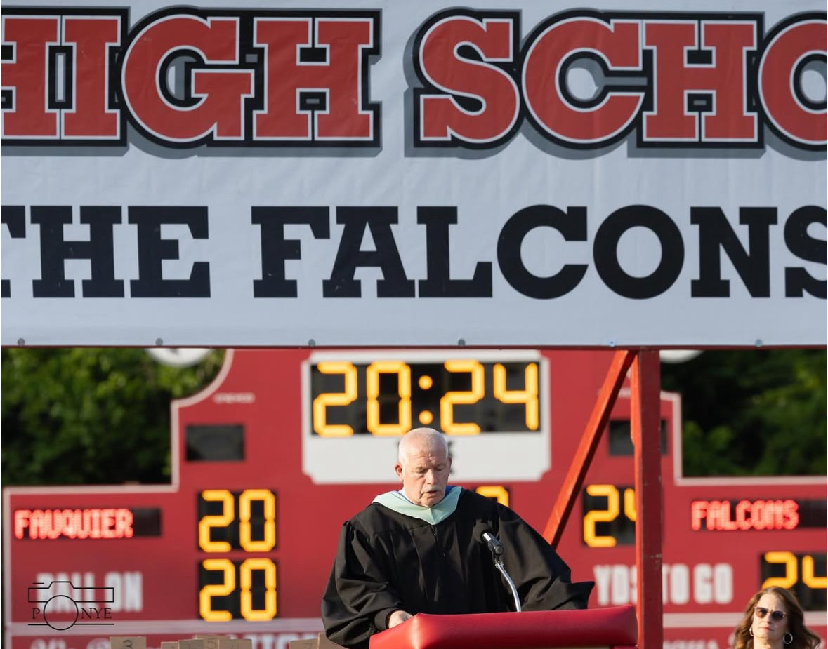 Jim Raines speaks at the May 2024 graduation ceremony.