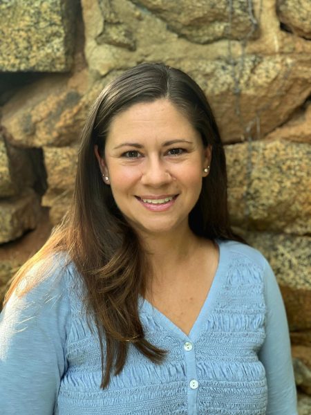 Elizabeth Verna is bringing a smile and a positive attitude over in the conseling office.