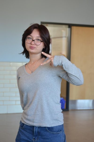 Senior and Foreign Exchange Student, Alexandria [Sasha] Pavalache, poses happily for the camera.