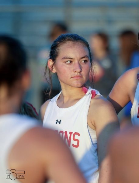 Sophomore Aneliese Wilson is determined to win the game.