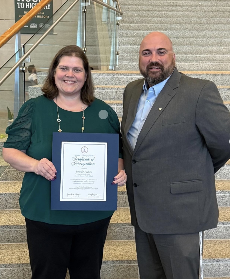 Jennifer Feehan named one of Virginia’s finalists for the 2025 Presidential Award for Excellence in Mathematics and Science Teaching.