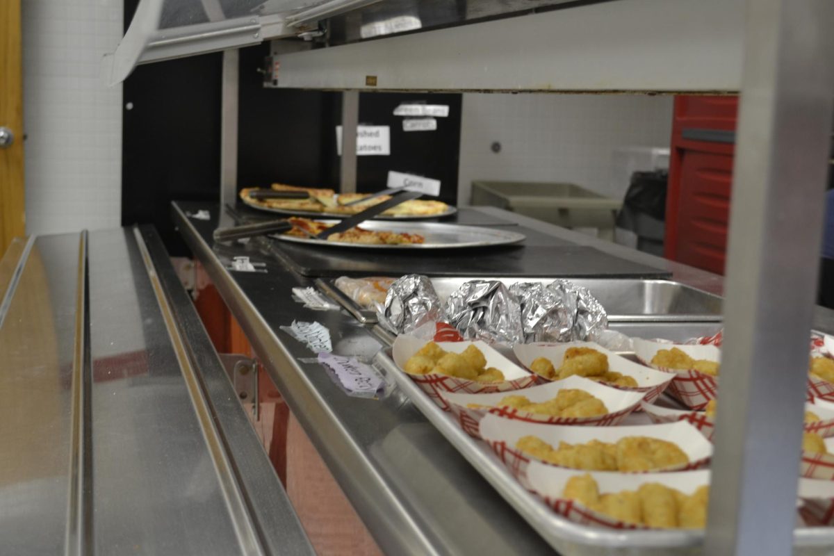A lunch line full of hardy options that FHS students' can choose from.