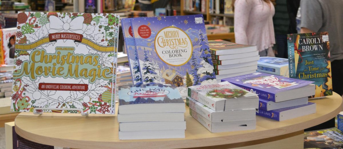 Holiday books display festive joy in the Fauquier High School library