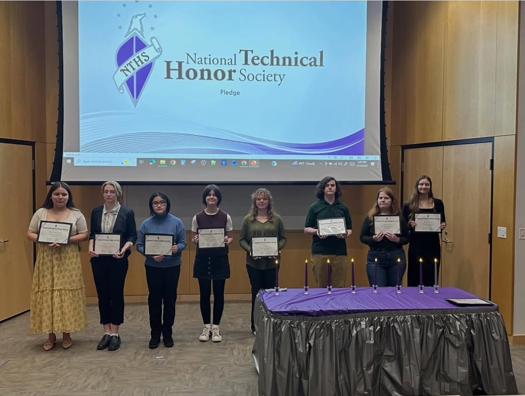 Members of the Technical Honor Society (THS) at FHS stand together, representing the start of a new THS chapter.